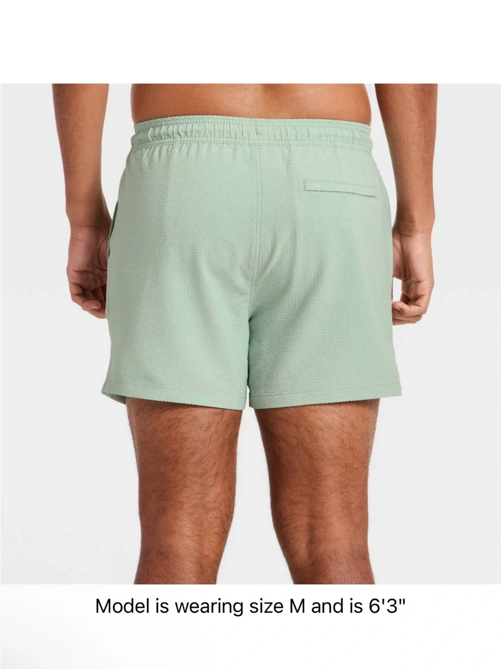 Men's Light Sage Swim Shorts with Drawstring